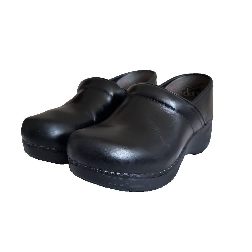 Dansko Black Leather Clogs